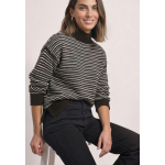 Street One Col Trui Striped Black Coffee