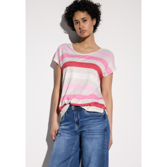 Street One Shirt Striped Glory Red