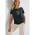 Street One T-Shirt Peace Pine Grove Green