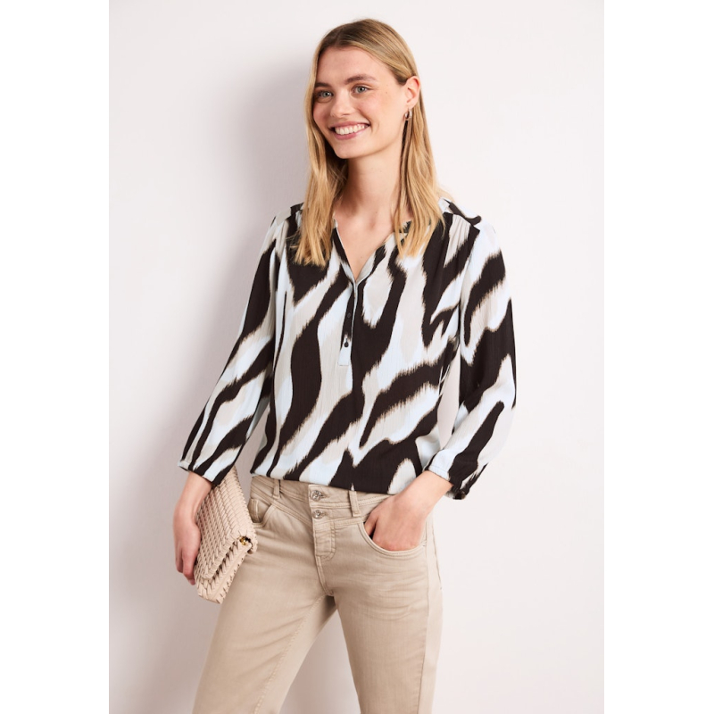 Street One Shirt Animal Espresso Brown