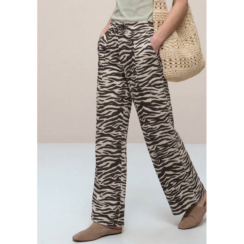 Street One Broek Crepe Espresso Brown