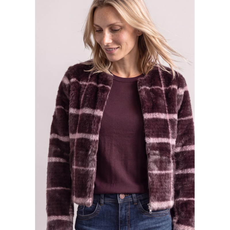 Street One Jasje Checked Rustic Rouge