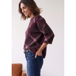 Street One Trui Top Jacquard Rustic Rouge