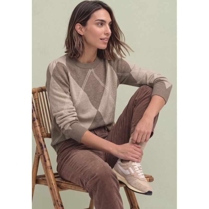 Street One Trui Argyle Sanded Amber