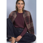 Street One Vest Checked Black Coffee
