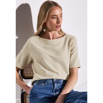 Street One Shirt Structured Moonstone Sand
