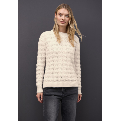 Street One Trui Structured Off White