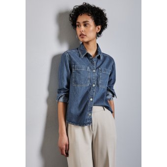 Street One Blouse Denim Medium Blue