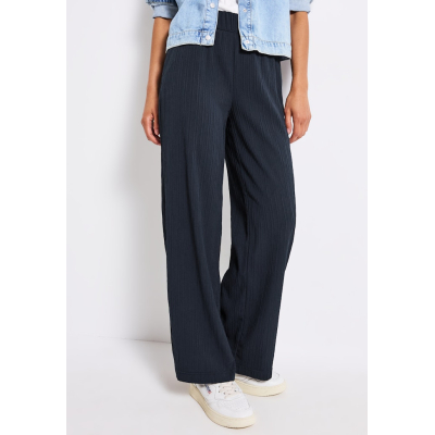 Street One Broek Crinkle Deepwater Blue