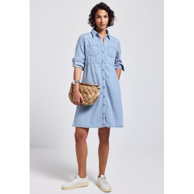 Street One Jurk Denim Light Blue Washed Street One Jurk Denim Light Blue Washed