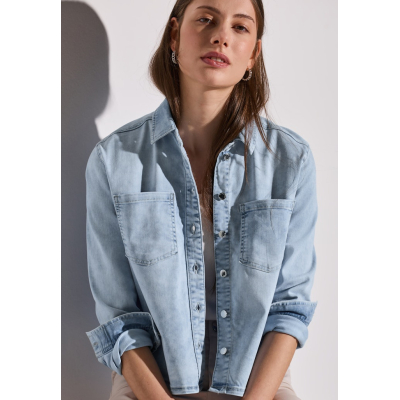 Street One Blouse Denim Light Blue Wash Street One Blouse Denim Light Blue Wash