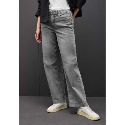 Street One Jeans Wide Light Grey Random Washed
