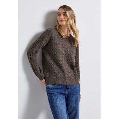 Street One Trui Cosy Dark Nomad Brown