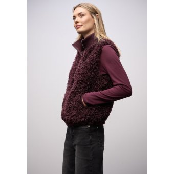 Street One Bodywarmer Fake Fur Jazz Berry