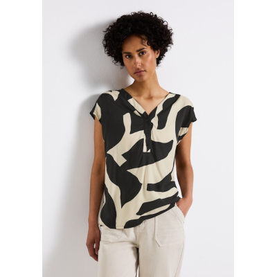Street One Blouse Top Whale Tail Grey