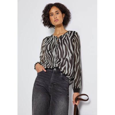 Street One Blouse Chiffon Deep Roast Brown