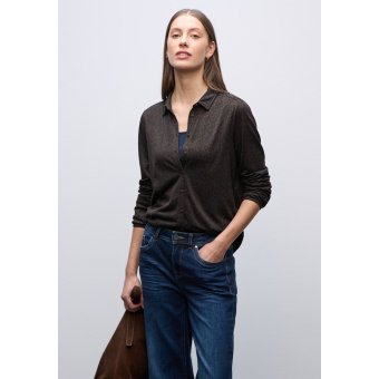 Street One Blouse Leopard Darkest Brown