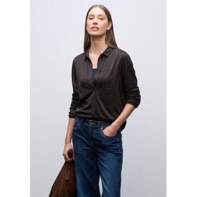 Street One Blouse Leopard Darkest Brown