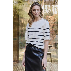 Tramontana Jumper Boucle Striped Stone