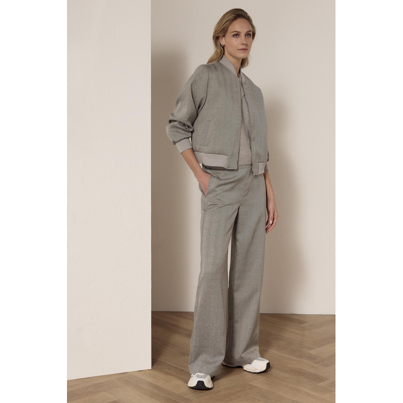 Tramontana Broek Fancy Herringbone Mid Grey