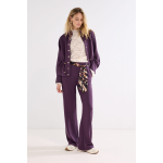 Tramontana Broek Scarf Aubergine Noir