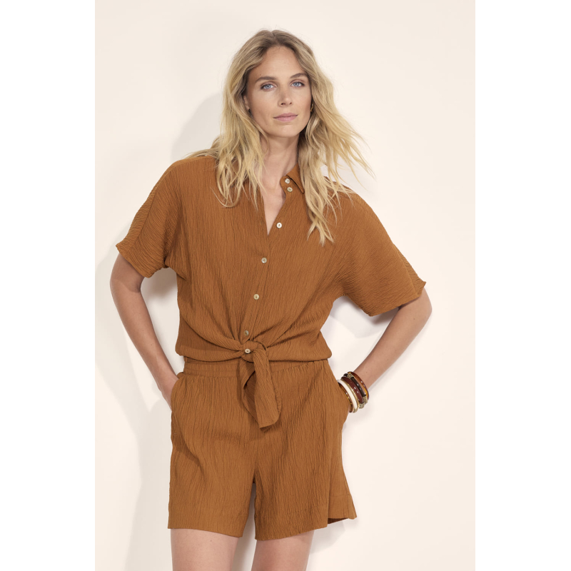 Tramontana Blouse Puckered Kombucha