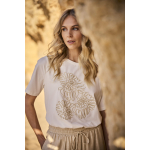 Tramontana T-Shirt Embroidered Artwork Off White 