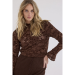 Tramontana Top Velvet Lace Chocolate