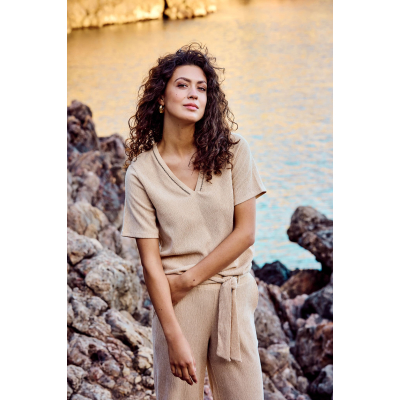 Tramontana Top Crinkled Sand Tramontana Top Crinkled Sand