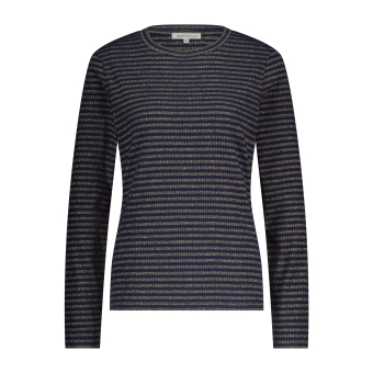 Tramontana Top Striped Lurex Midnight