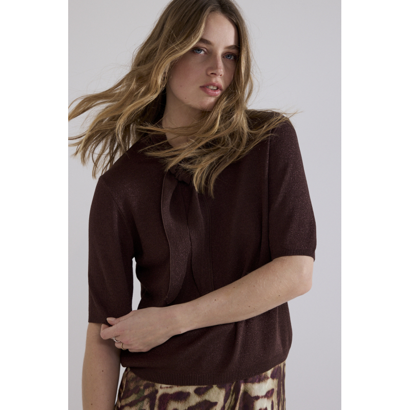 Tramontana Trui Top Shawl Chocolate