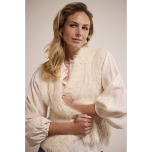 Tramontana Gilet Vestje Hairy Yarn Stone