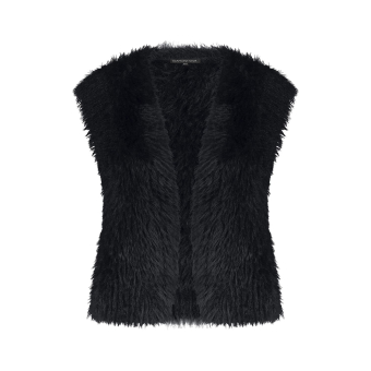 Tramontana Gilet Vestje Hairy Yarn Black