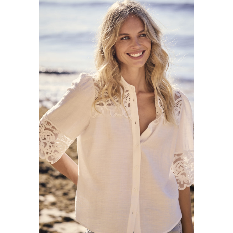 Tramontana Blouse Lace Off White
