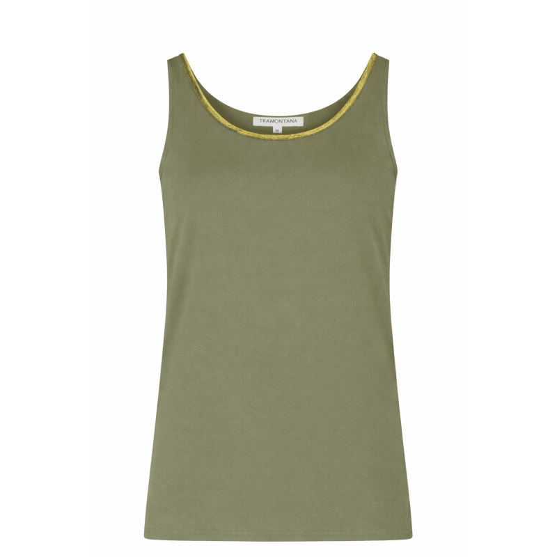 Tramontana Singlet Top Lurex Aloe
