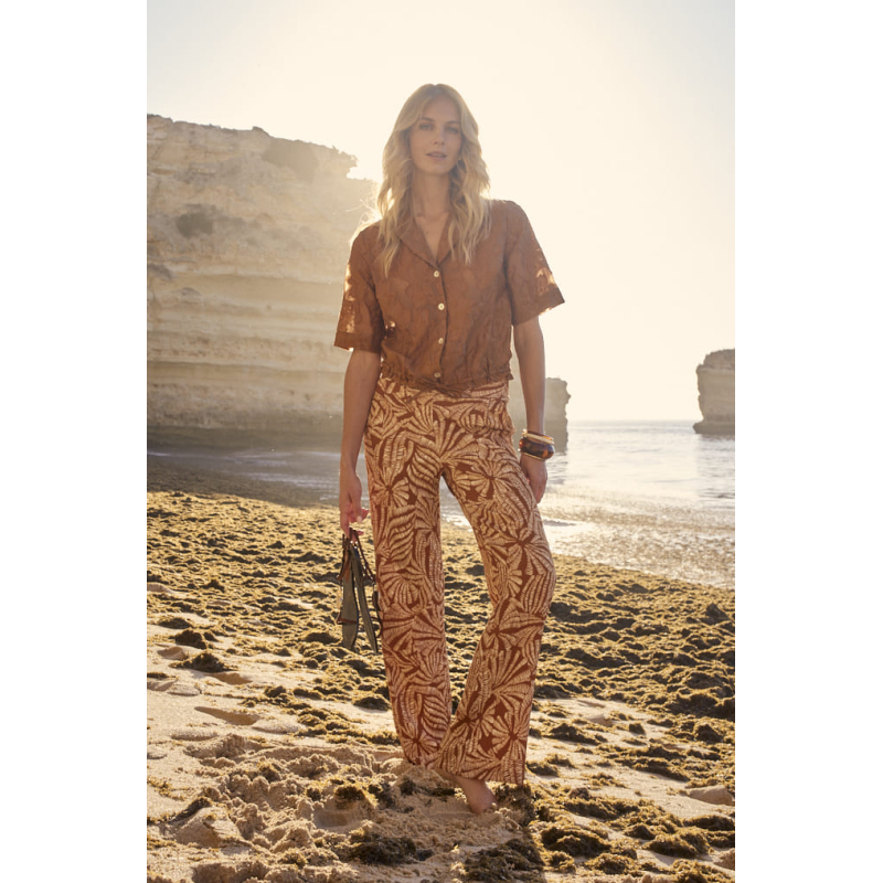 Tramontana Broek Flowy Shells Brown