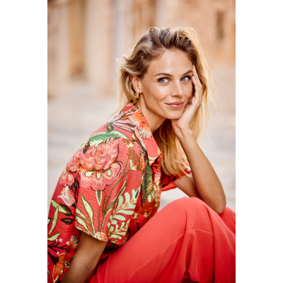 Tramontana Blouse Blooming Floral Corals Tramontana Blouse Blooming Floral Corals