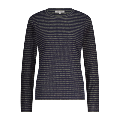 Tramontana Top Striped Lurex Midnight