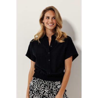 Tramontana Blouse Knot Detailed Black Tramontana Blouse Knot Detailed Black