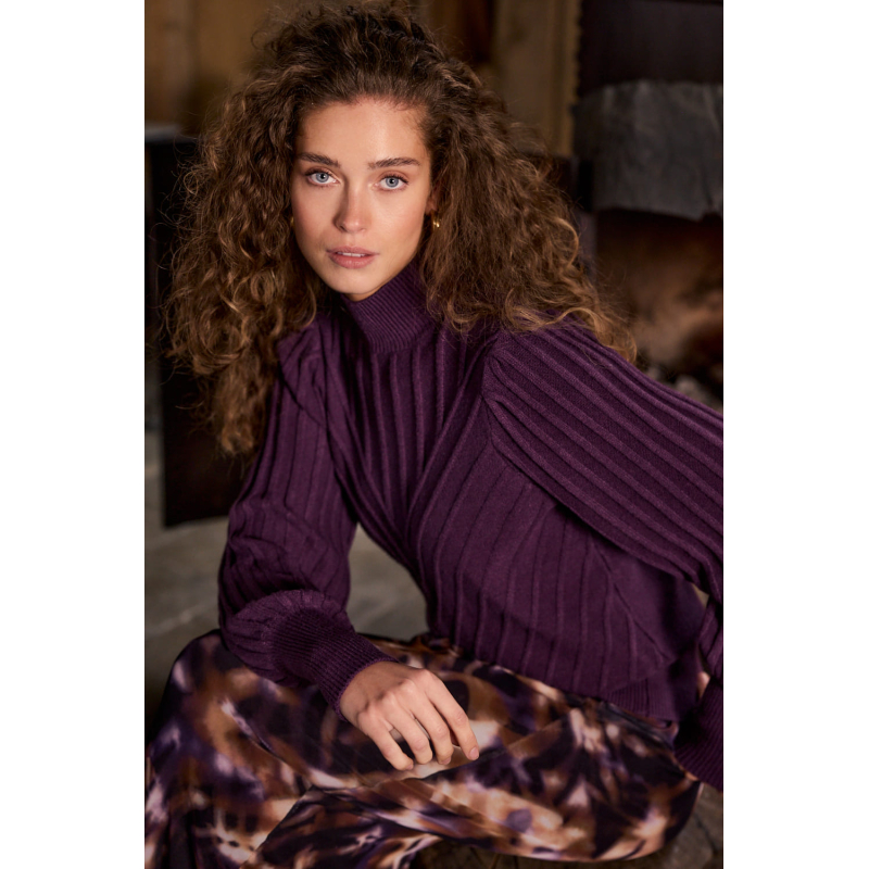 Tramontana Jumper Puff Aubergine Noir