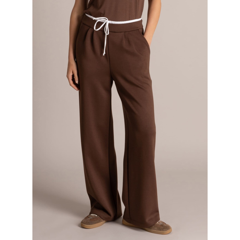 Yest Broek Sina Mocca Brown Off White