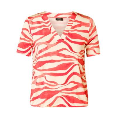Yest Shirt Reya Dark Coral Beige Yest Shirt Reya Dark Coral Beige