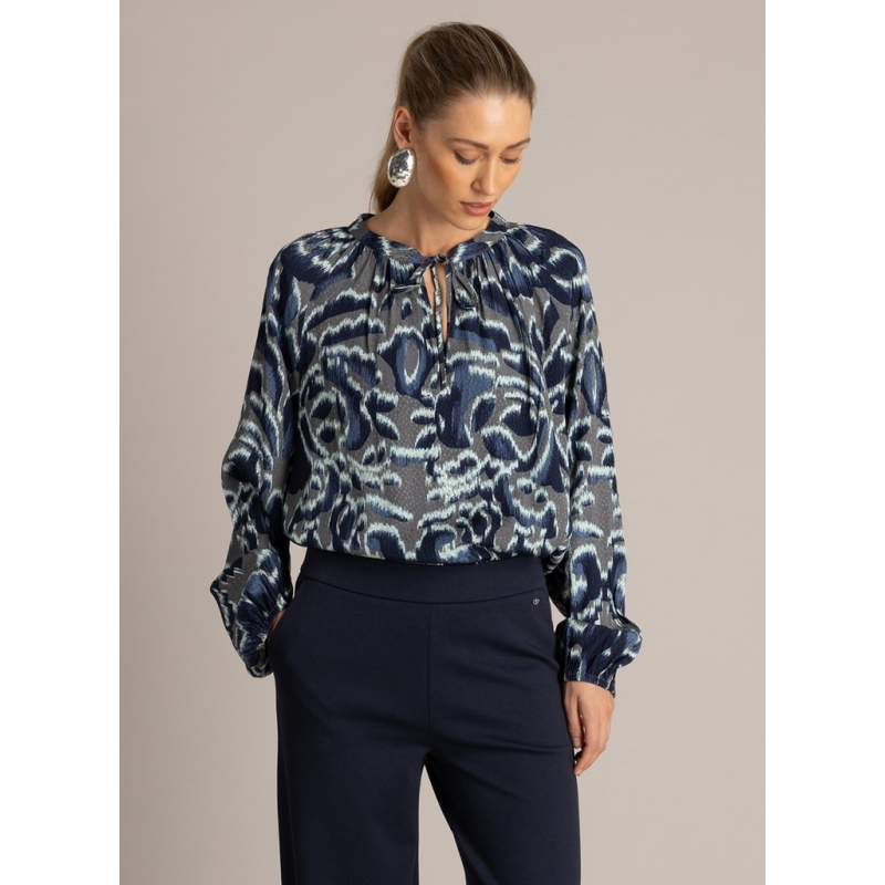 Yest Blouse Top Carmen Warm Grey Multi
