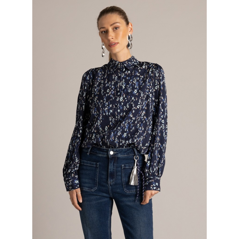 Yest Blouse Ussia Dark Blue Multi