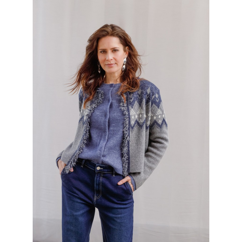 Yest Vest Ulrike Dark Blue Mid Grey