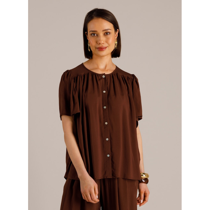 Yest Blouse Megan Coffee Brown