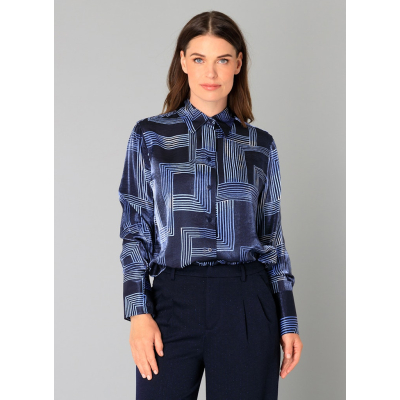 Yest Blouse Bibiana Dark Navy French Blue Yest Blouse Bibiana Dark Navy French Blue