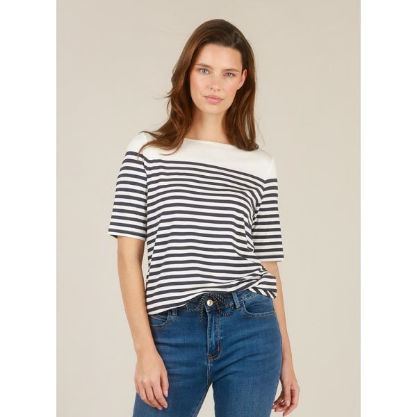 Yest Shirt Ishaana Off White Navy