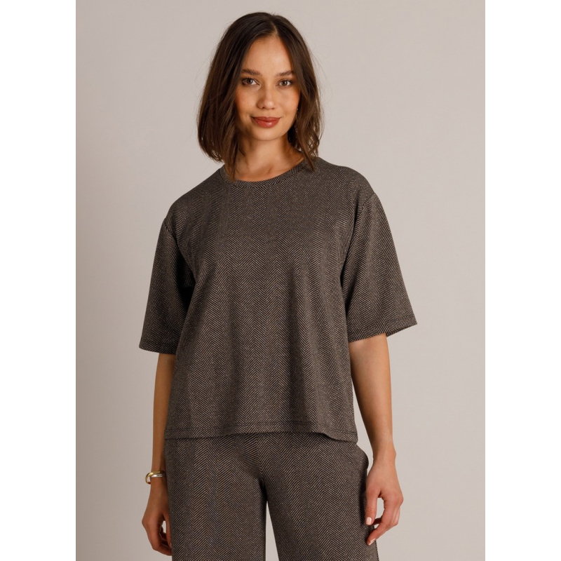 Yest Top Winta Black Taupe Grey