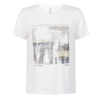 Zoso T-Shirt Valerie Off White Navy